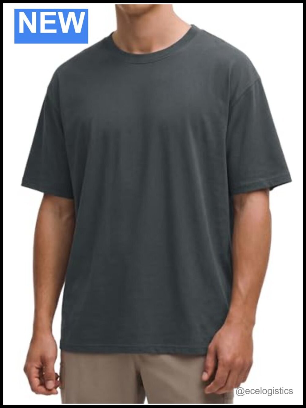 Lightweight Stretch Fabric Oversized T-Shirt Crewneck Short Sleeve Unisex